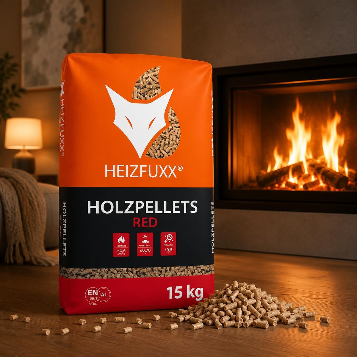 HEIZFUXX RED ENplus A1 Holzpellets – 975 kg (65 Säcke) – Bild 3