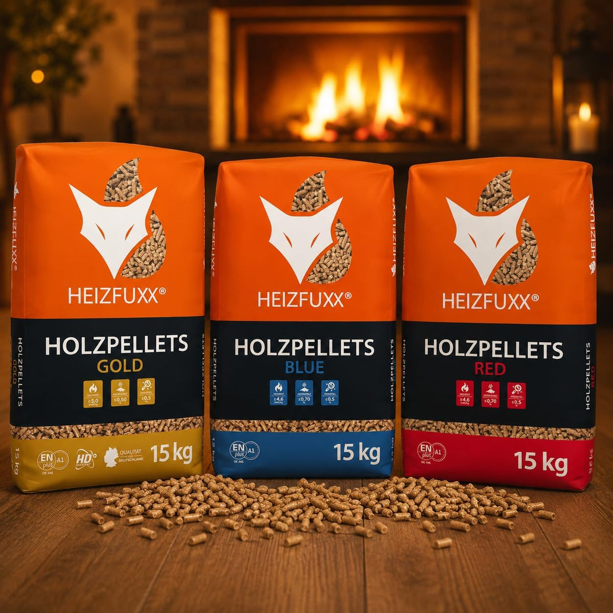 HEIZFUXX RED ENplus A1 Holzpellets – 975 kg (65 Säcke) – Bild 2