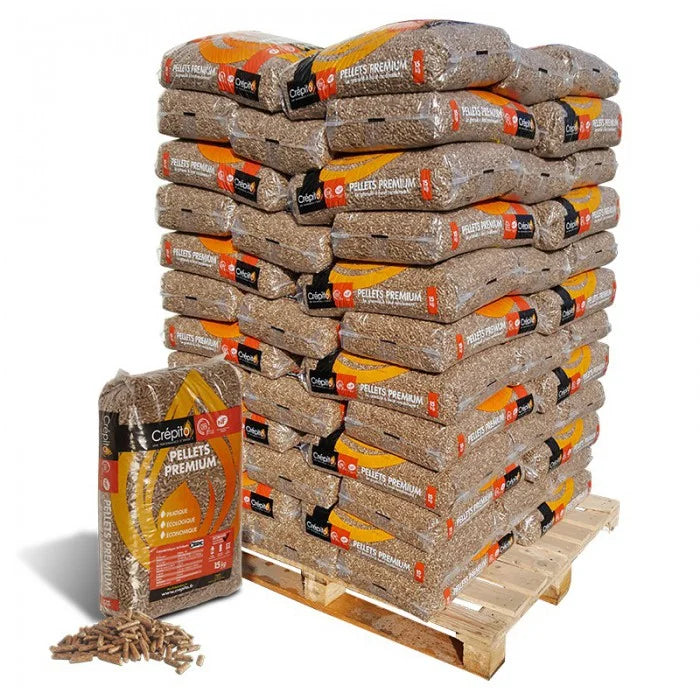 Crépito® Holzpellets – Palette mit 72 Säcken à 15 kg