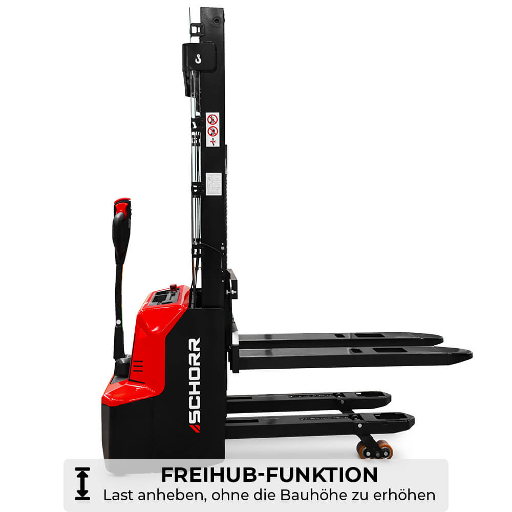 SCHORR Elektro-Hochhubwagen PRO+ Initial-/Freihub 1300 kg – Bild 4
