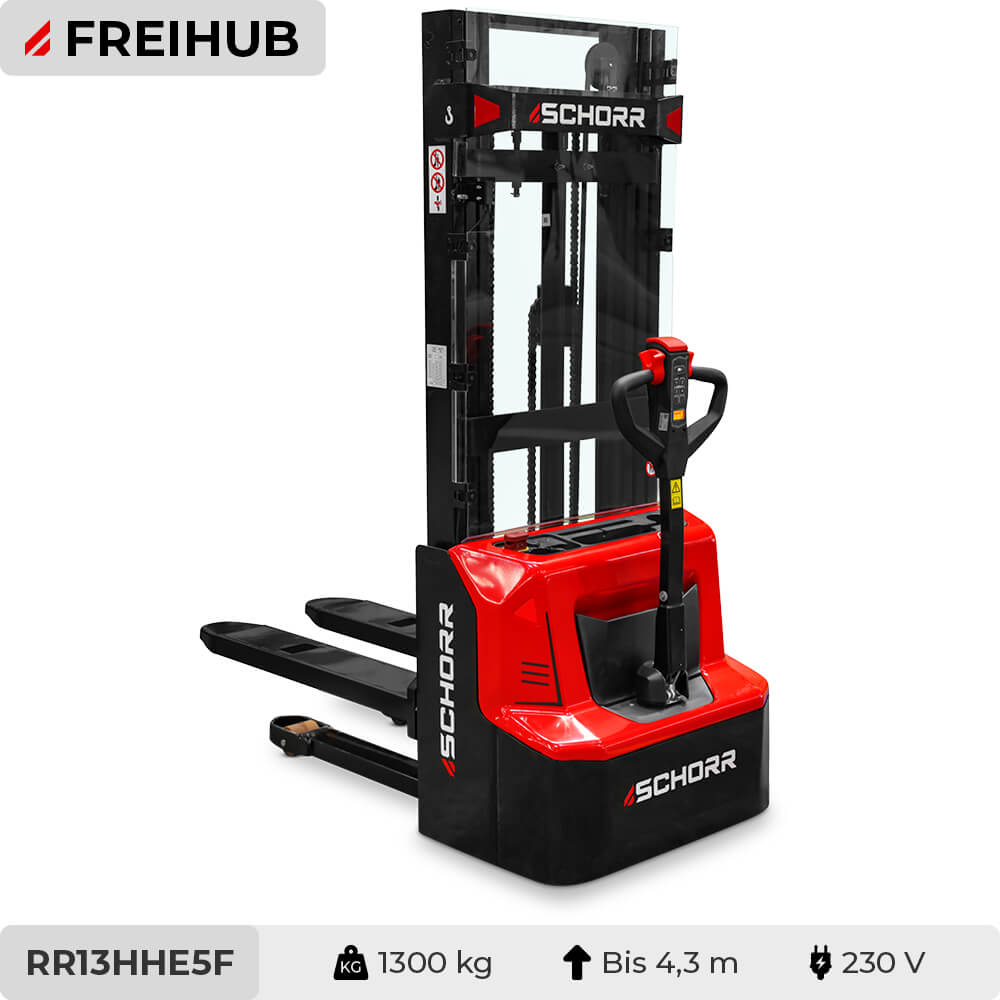 SCHORR Elektro-Hochhubwagen PRO+ Freihub 1300 kg, 2,9–4,3 m – Bild 3