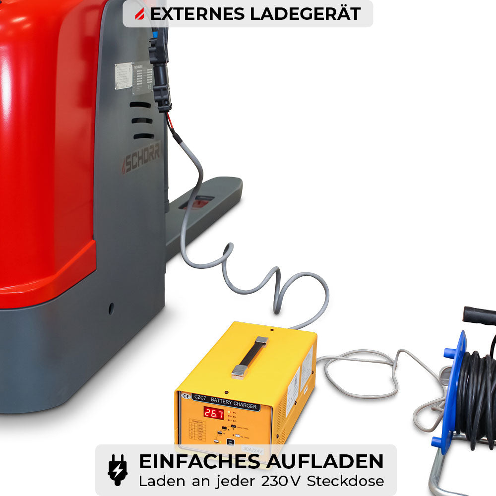 SCHORR Elektro-Hochhubwagen Ultra 1500 kg, Hub 5,0–5,6 m – Bild 9