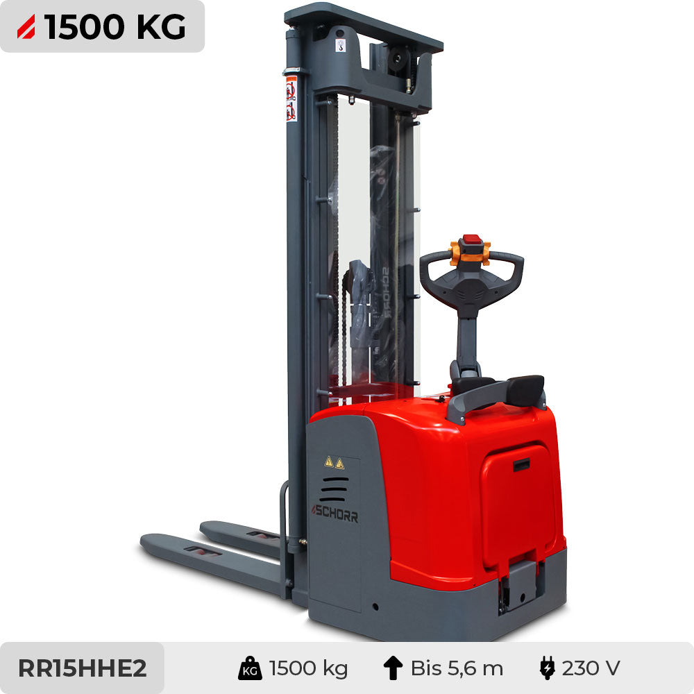 SCHORR Elektro-Hochhubwagen Ultra 1500 kg, Hub 5,0–5,6 m – Bild 2