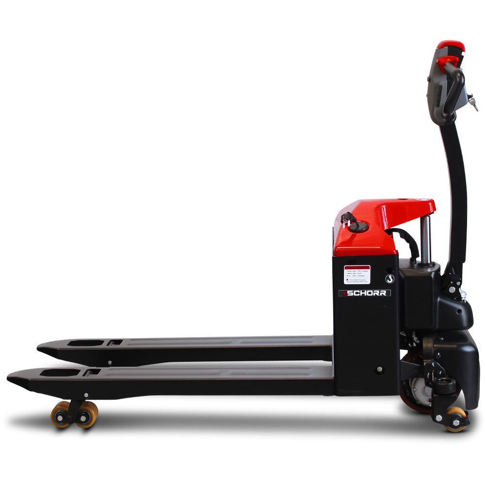 SCHORR Elektro-Niederhubwagen 1500 kg RR15NHE4HD, Stützräder – Bild 8