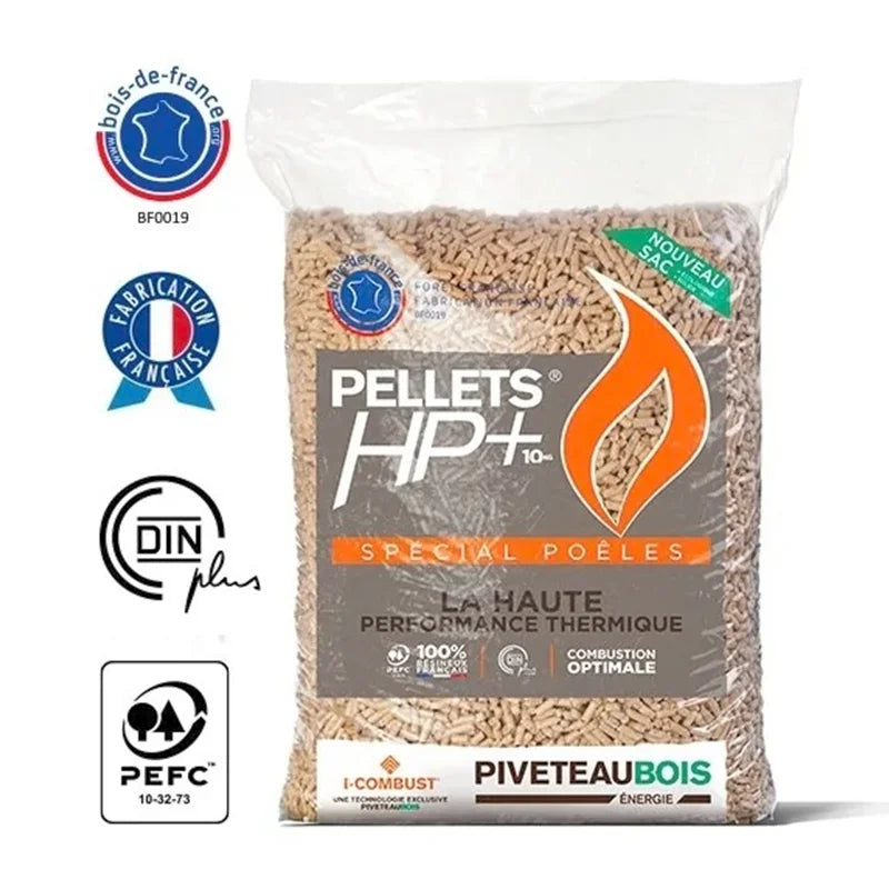 Piveteau HP+ Holzpellets – 1.080 kg (72 Säcke)