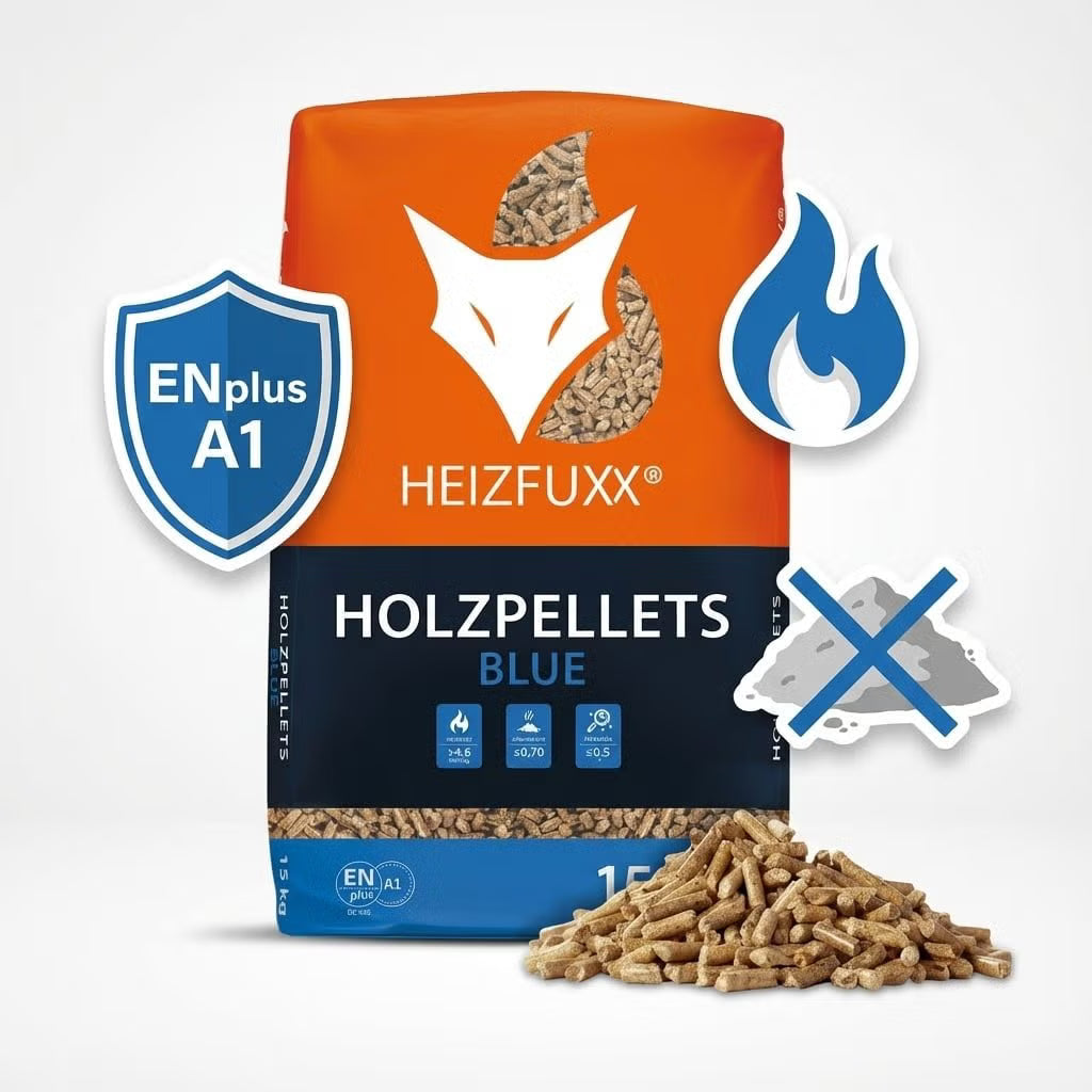 Heizfuxx Blue ENplus A1 Holzpellets – 975 kg Palette (65 × 15 kg) – Bild 4