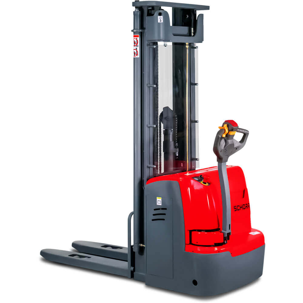 SCHORR Elektro-Hochhubwagen 1500 kg Freihub, Hub 4,5–5,0 m