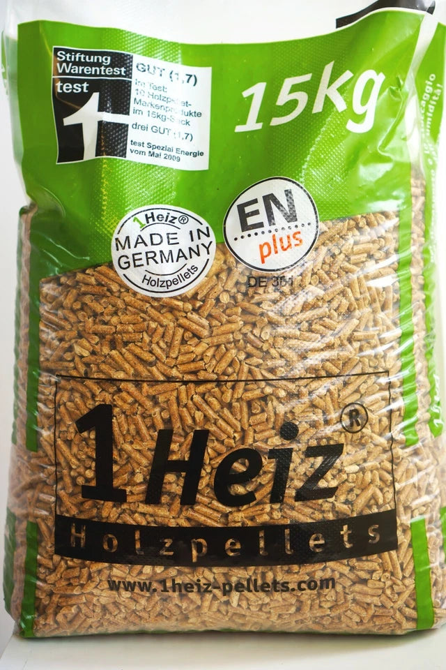 1Heiz ENplus A1 Holzpellets – 975 kg Palette (65 × 15 kg)