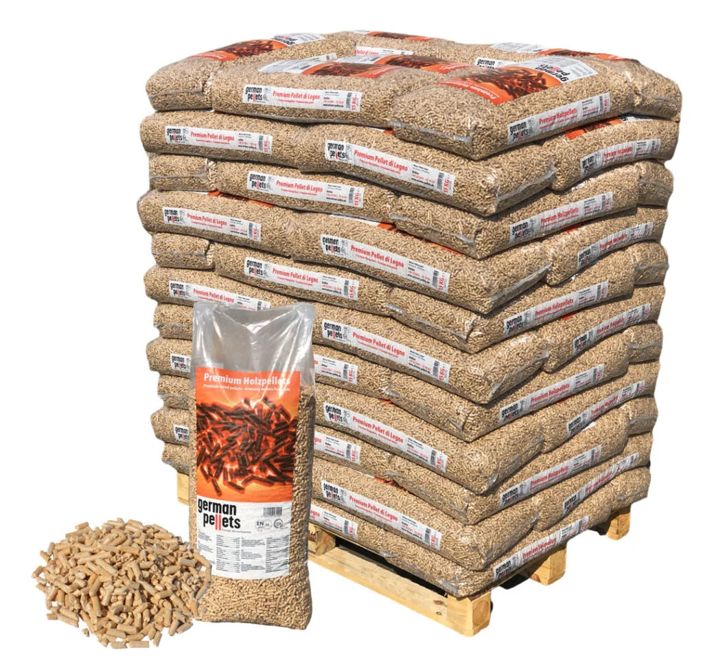 Premium Deutsche Holzpellets – 990 kg Palette (66 × 15 kg)